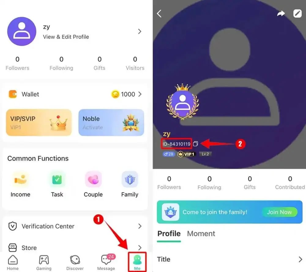 How to find your Yoyo Coins UID
