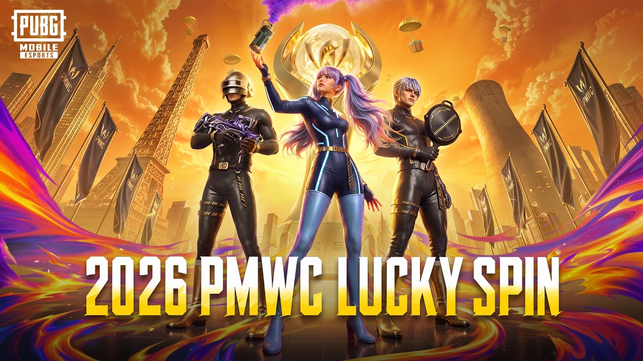 PUBG Mobile Version 4.6 crate preview banner showing dark tech cosmetics