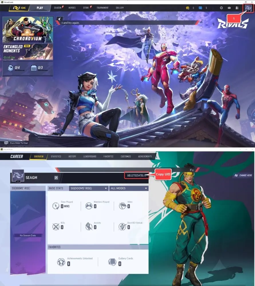 How to find your Marvel Rivals UID