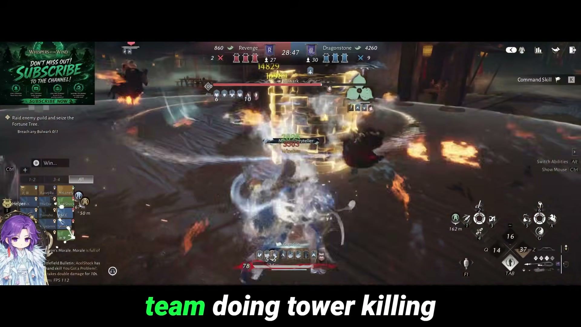 Where Winds Meet Gauntlets Guild War Bulwark damage