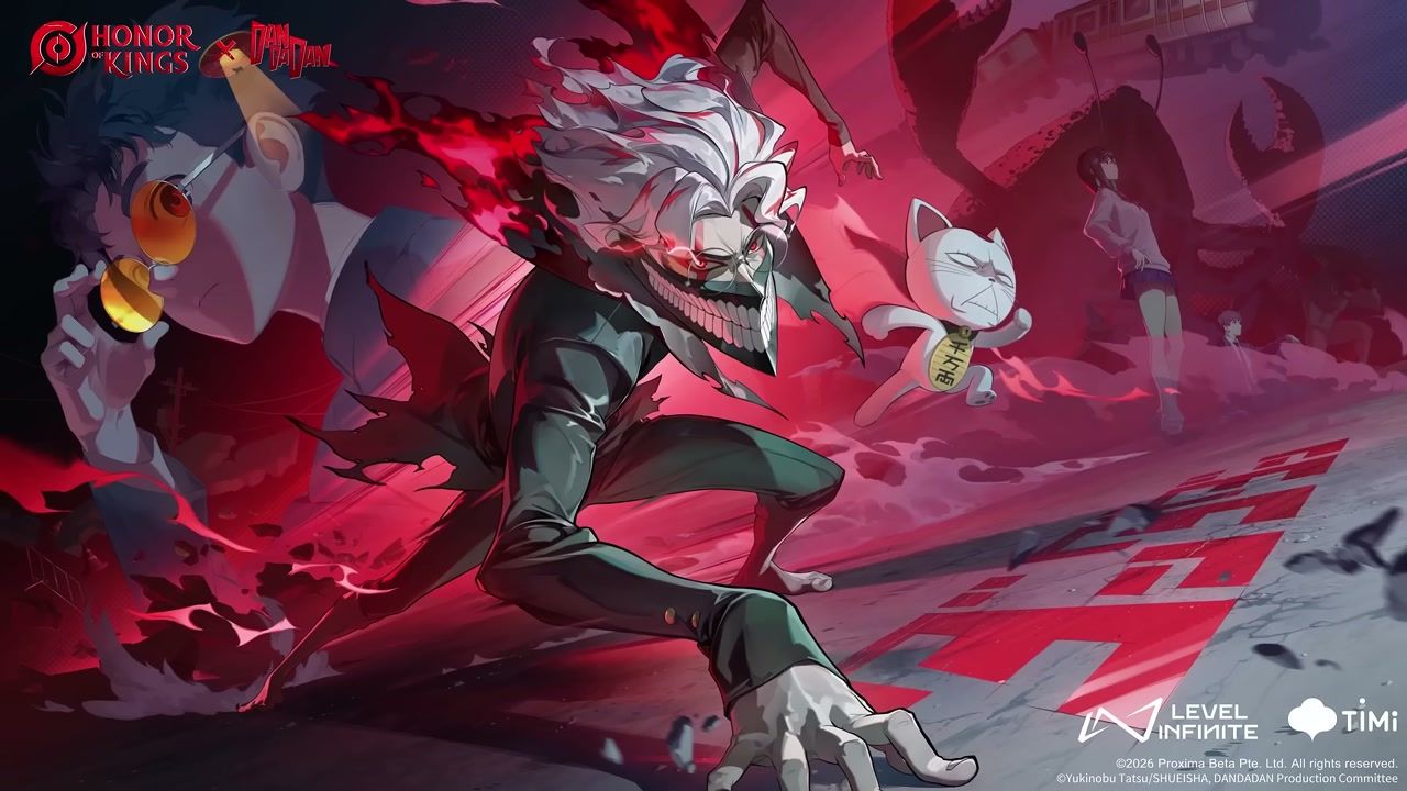 Honor of Kings Lam Okarun skin hero art DAN DA DAN collab