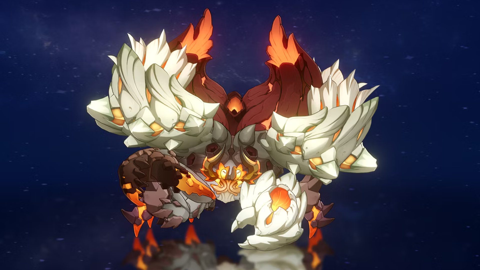 Player breaking the Pyro horns of Emperor of Fire and Iron in Genshin Impact