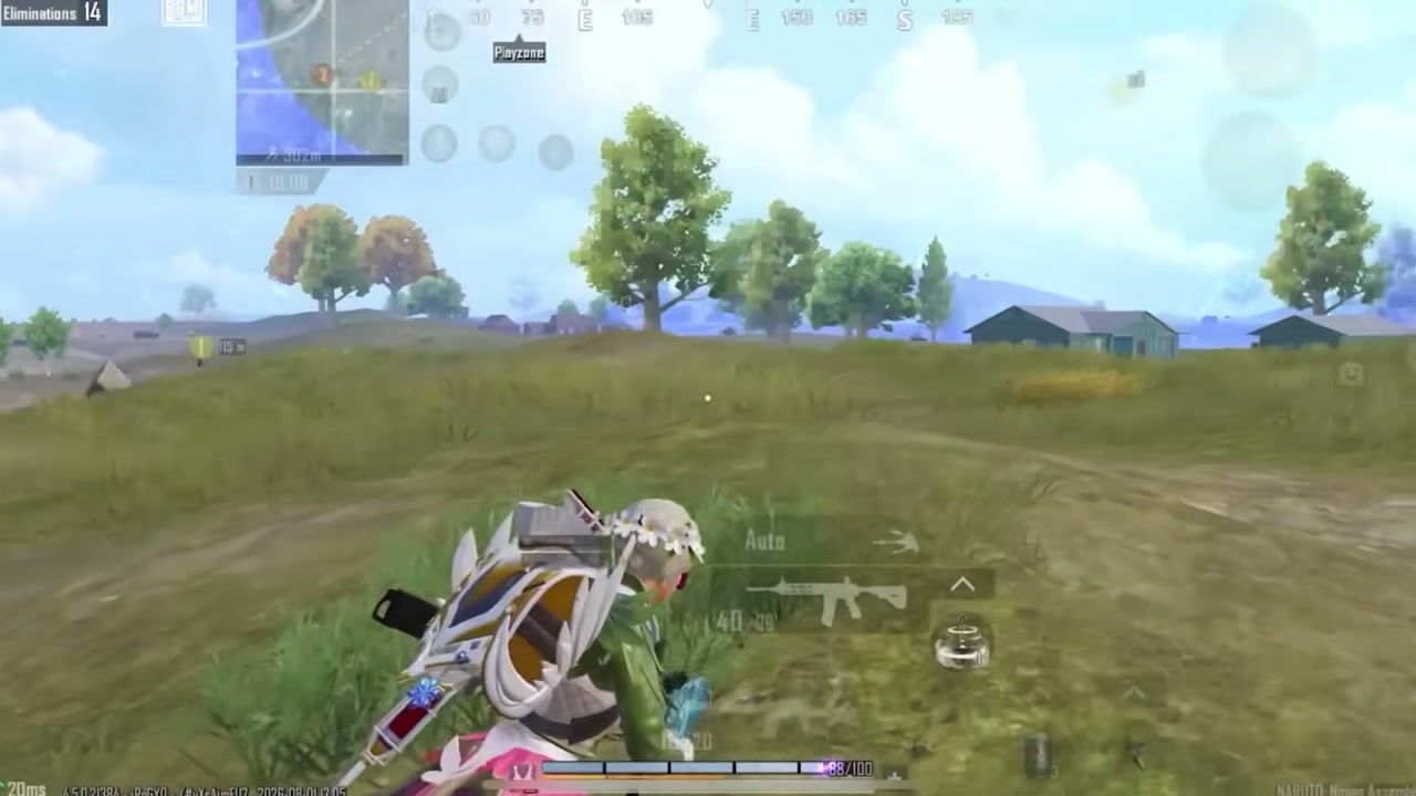 BGMI transparent control layout for open-field aiming