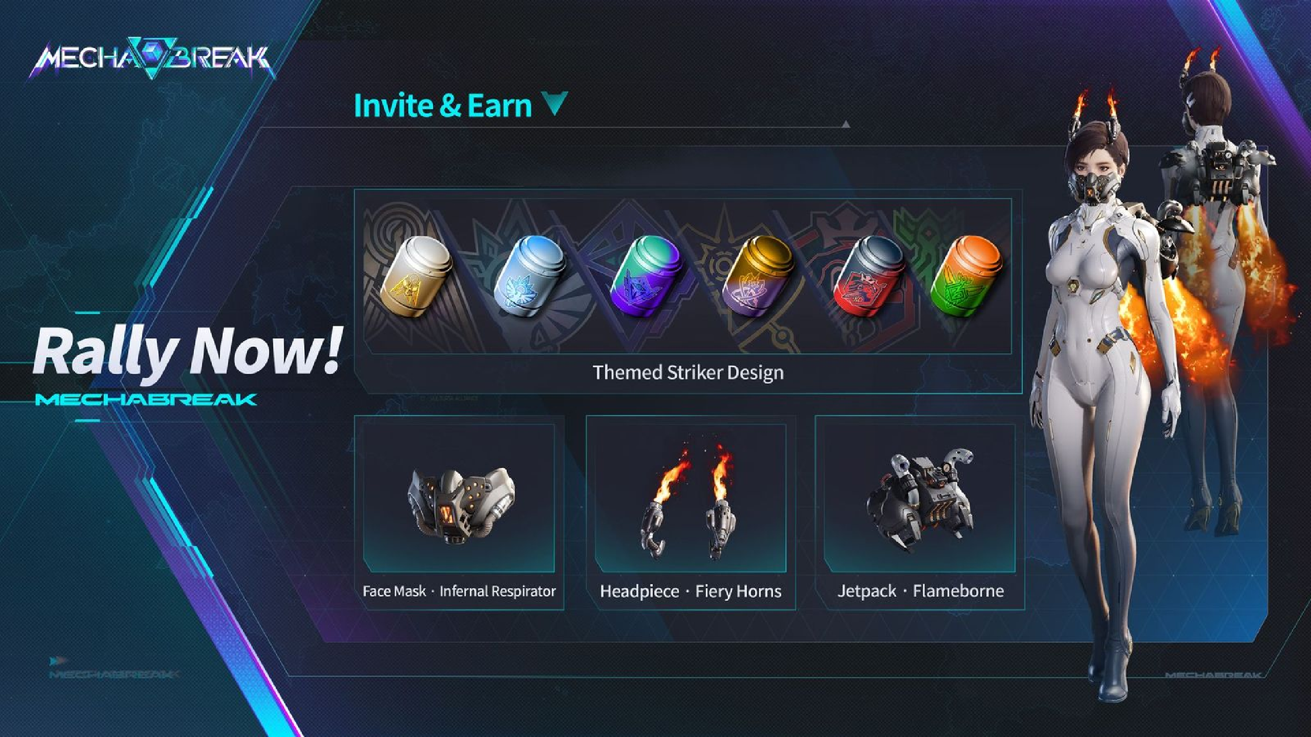 Fiery Horns cosmetic accessory in Mecha Break