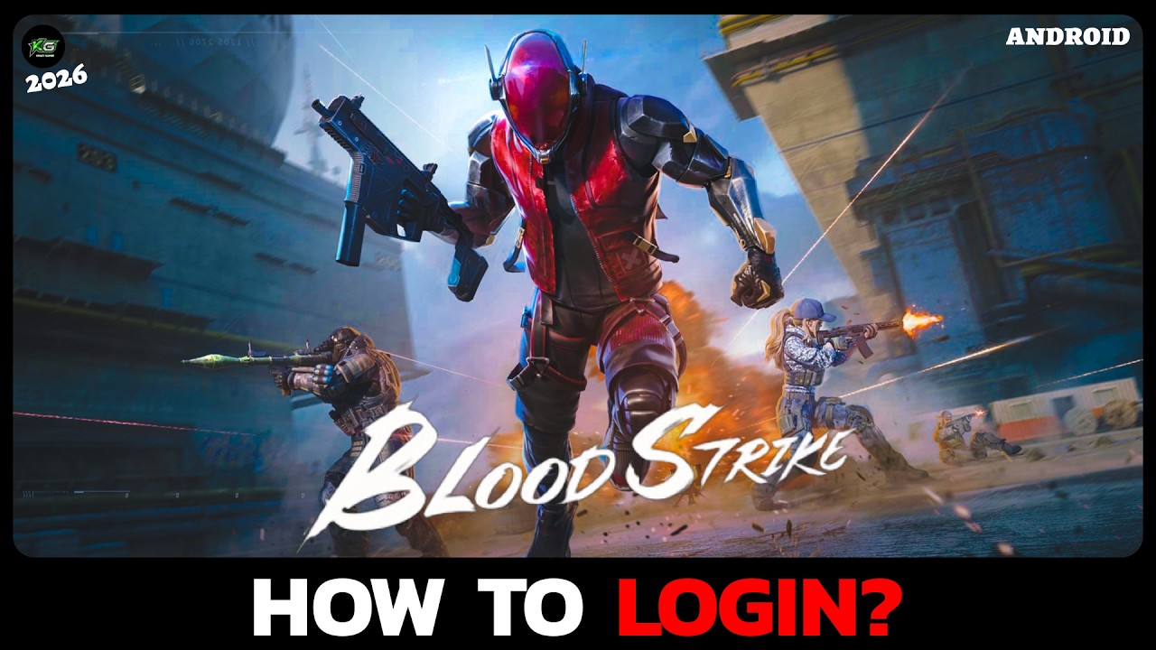 Blood Strike PC client login screen showing QR code and third-party login options