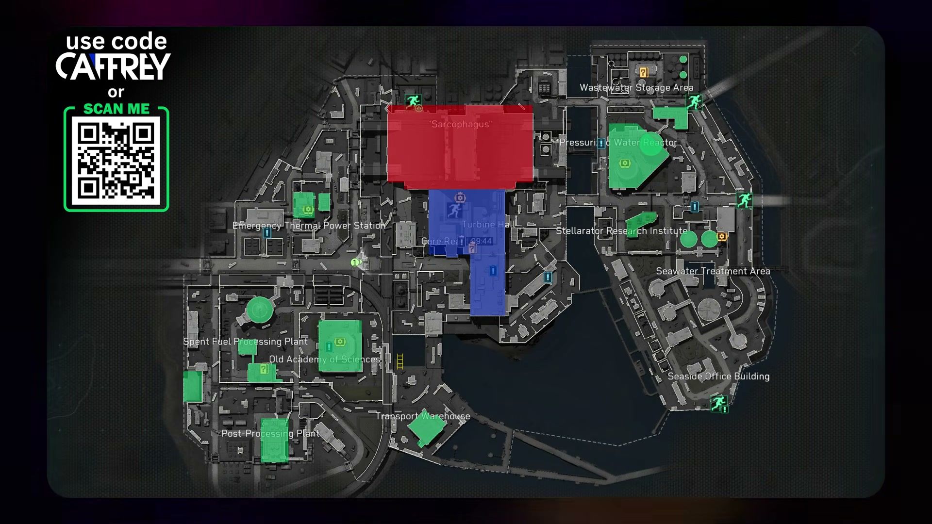 Delta Force AZ-3 map loot zones Sarcophagus Turbine Hall Core Reactor