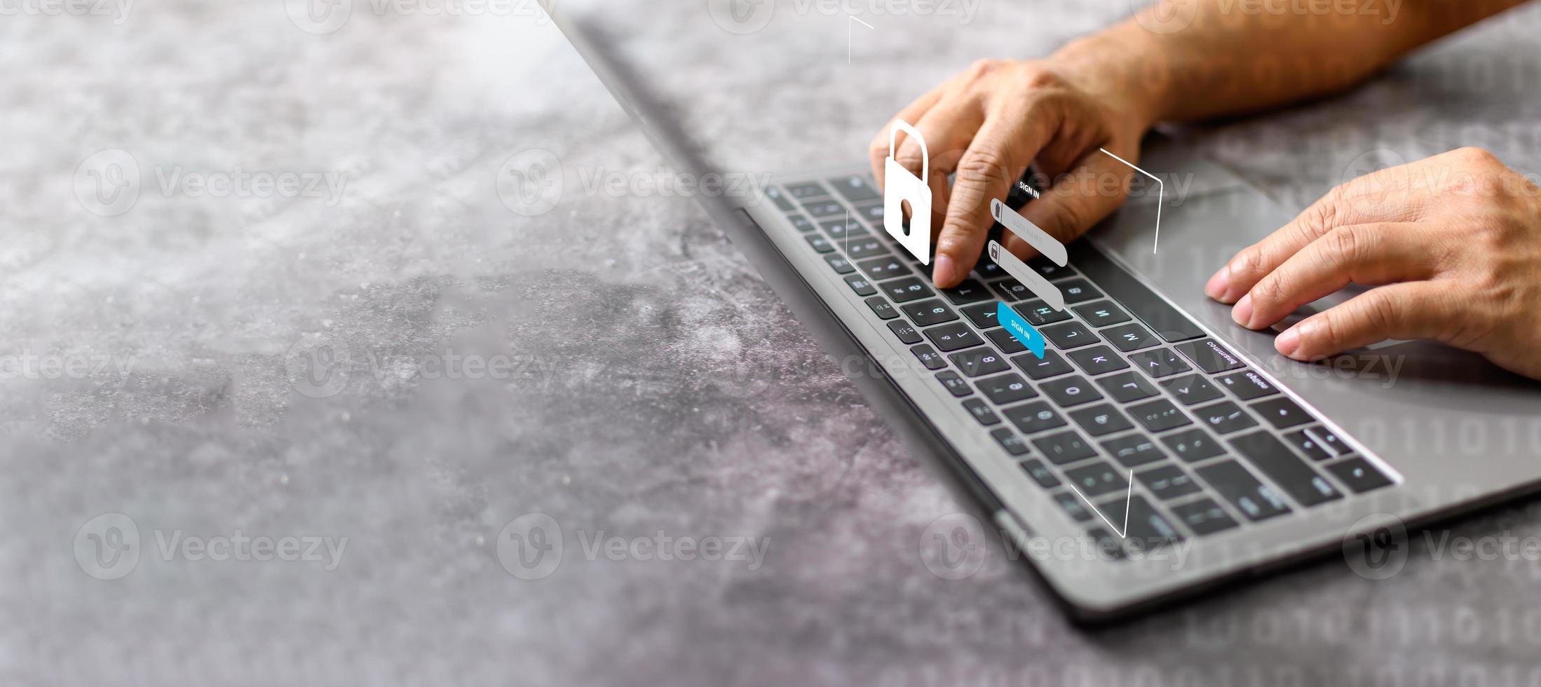 User authenticating account access on a web browser