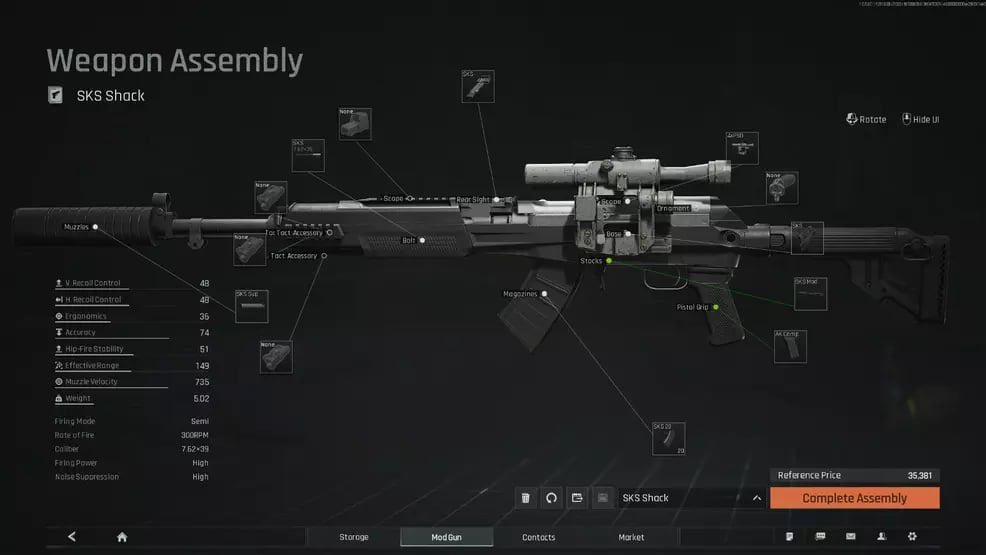 Le migliori armi di Arena Breakout Infinite personalizzate nella schermata dell'armaiolo