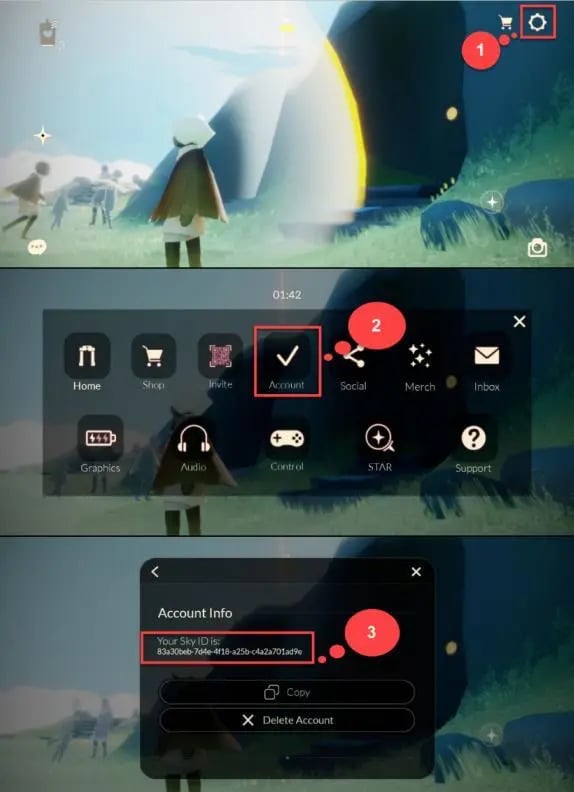 How to find your Sky: Children of the Light UID