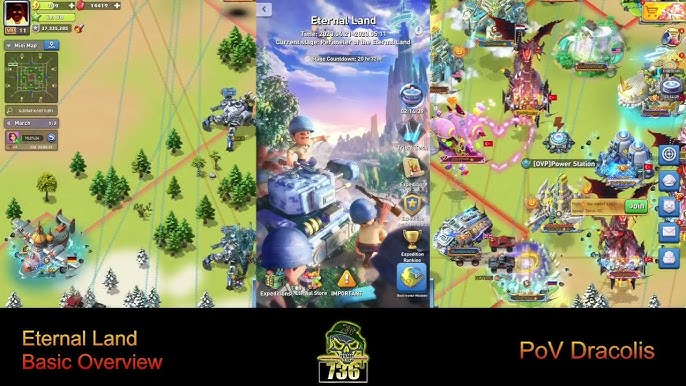 Top War Eternal Land eight warzone cross server battlefield map