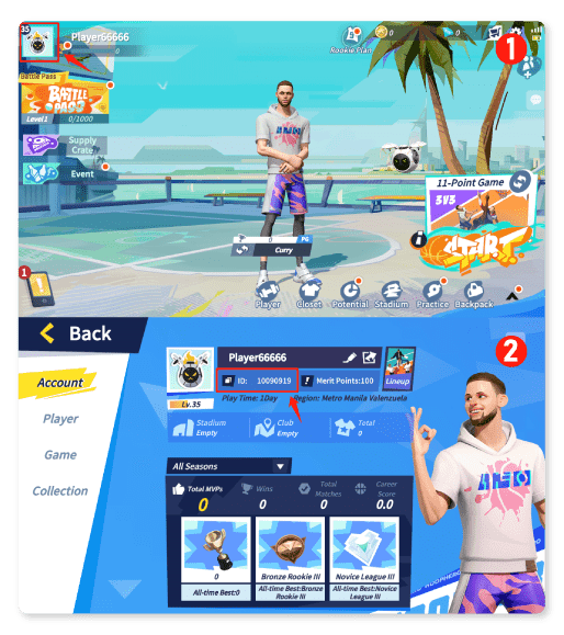 How to find your Dunk City Dynasty UID