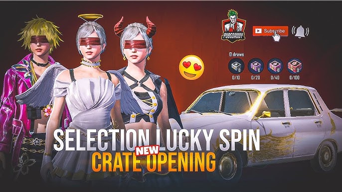 PUBG Mobile lucky spin interface showing daily discounted crate pull