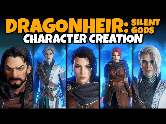 High fidelity 3D hero models rendered in Dragonheir Silent Gods menu