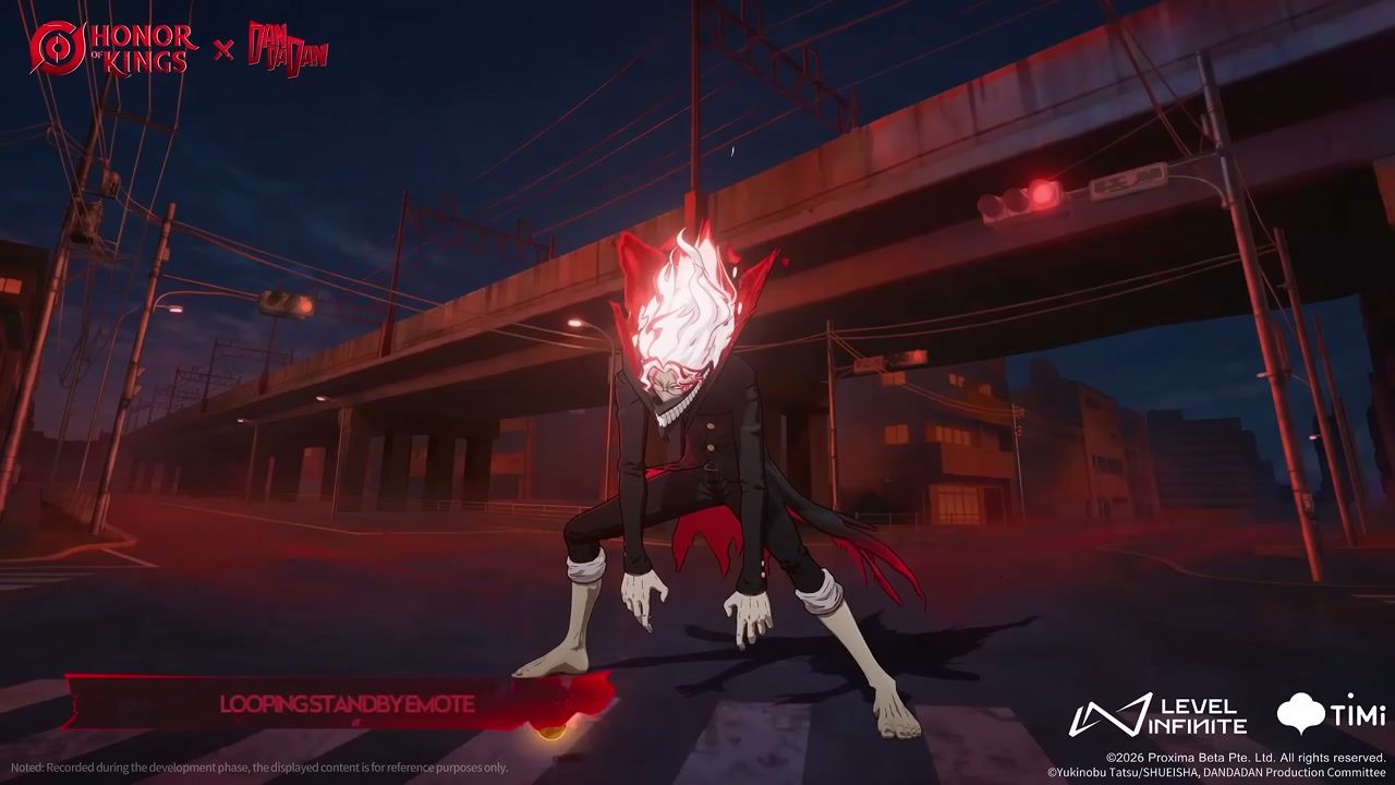 Honor of Kings Lam Okarun looping standby emote with Turbo Granny