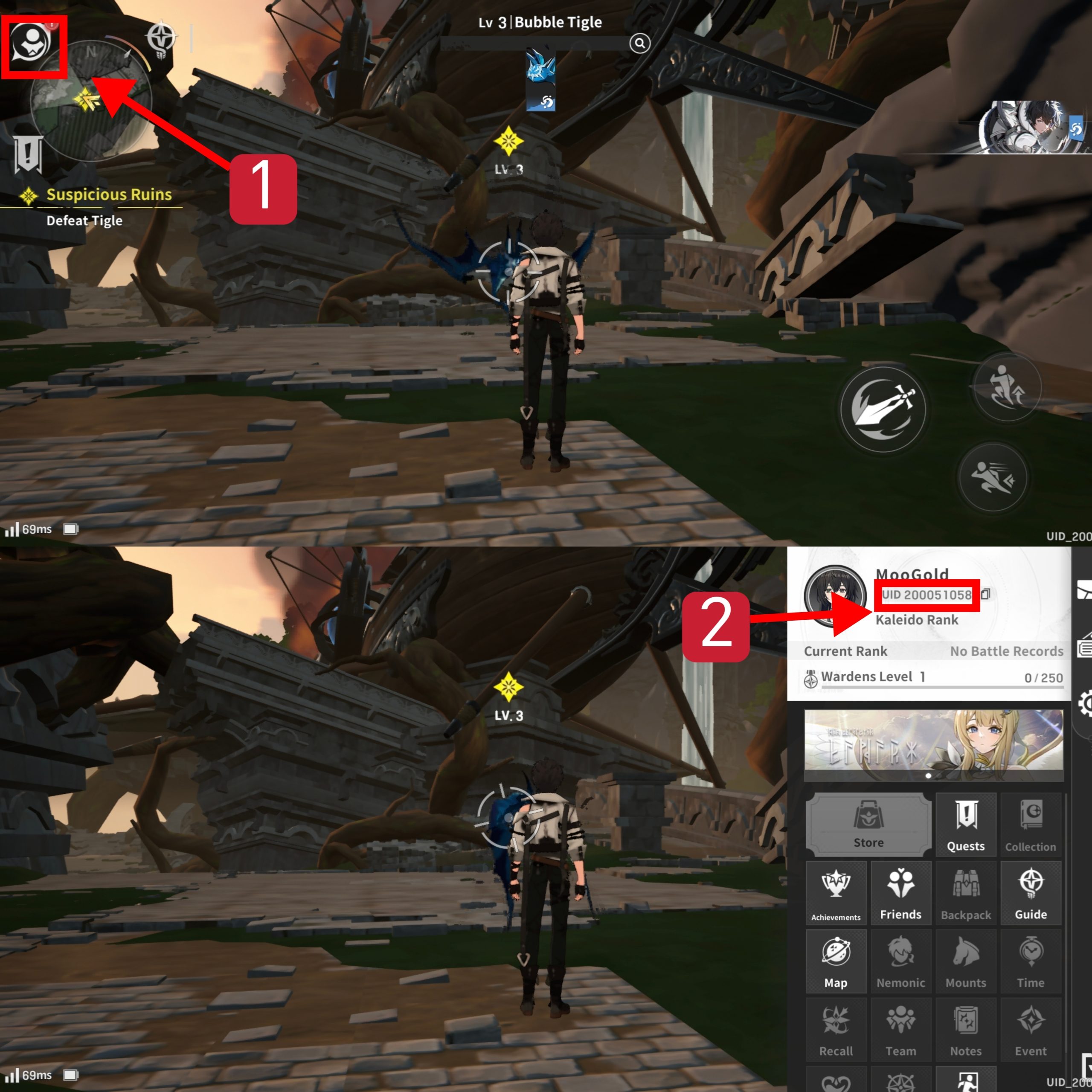 How to find your Rememento: White Shadow UID