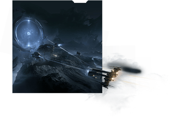 Cooperative fleet engaging Sleeper battleships inside an EVE Echoes Dormant encounter
