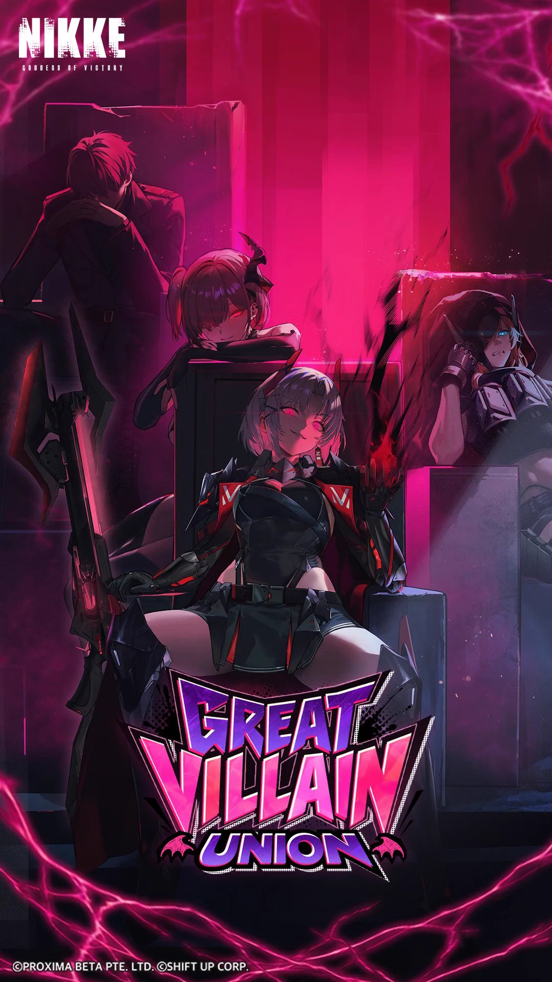 Drake Great Villain Union event art in Goddess of Victory Nikke