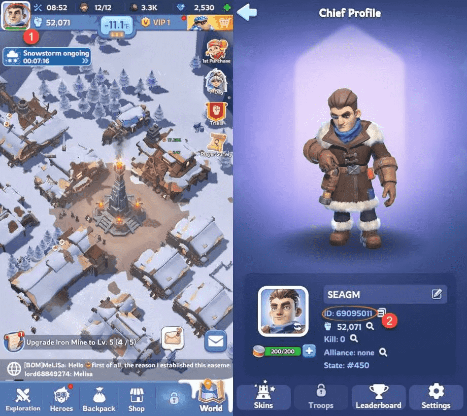 How to find your Whiteout Survival Frost Stars UID