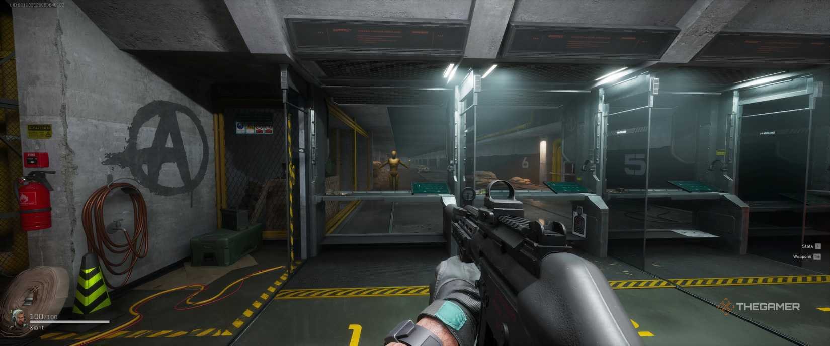 Player testing assault rifle recoil patterns in the Delta Force firing range