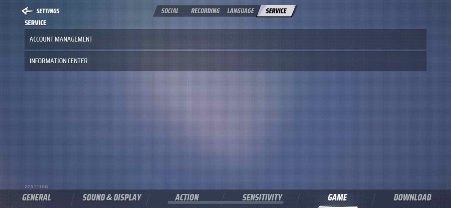 Farlight 84 in-game lobby showing customer support access icon