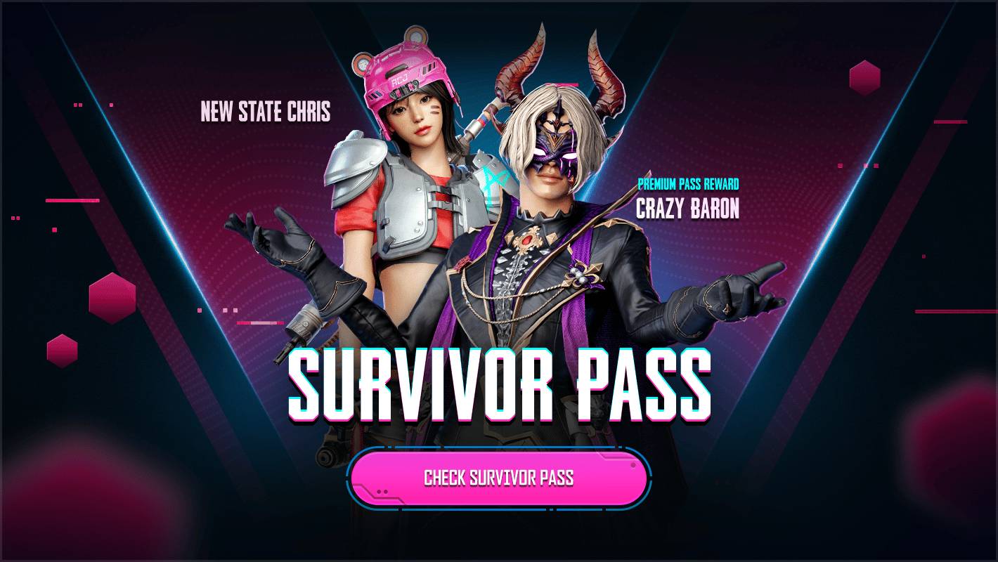 Seasonal Survivor Pass rewards displayed on a PUBG: New State pass track