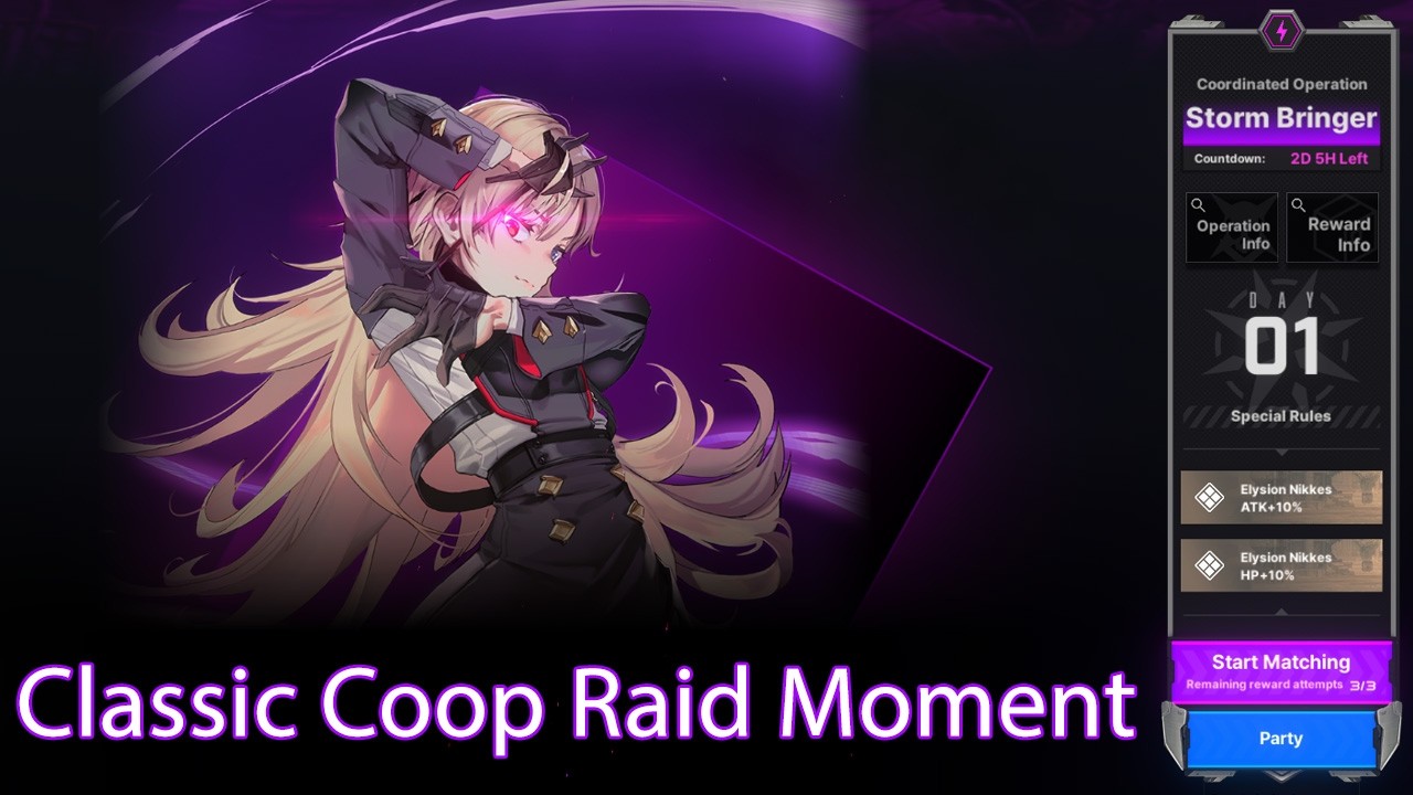 Commanders battling Storm Bringer in the Nikke Co-Op raid