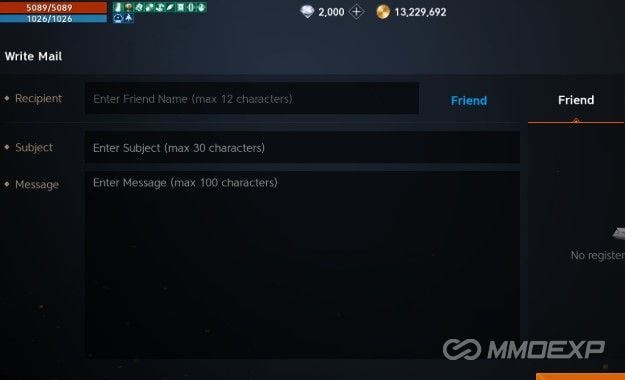 In-game mailbox menu in Lineage 2M showing parcel claims and expiration dates