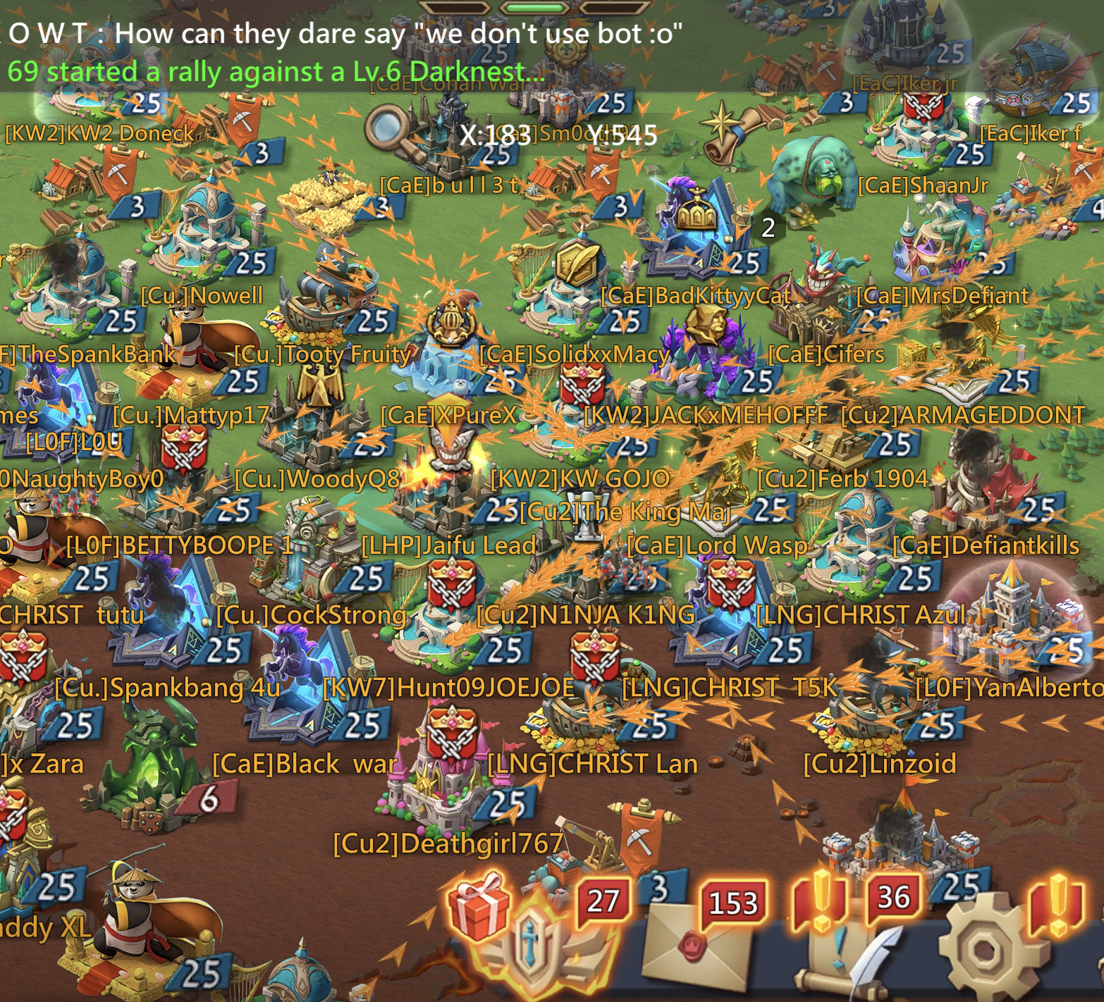 Protected kingdom wonder with an active barrier in Lords Mobile