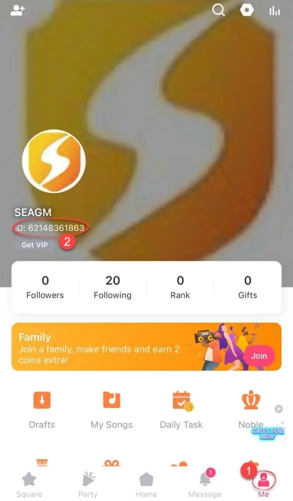 How to find your StarMaker Coins Recharge UID