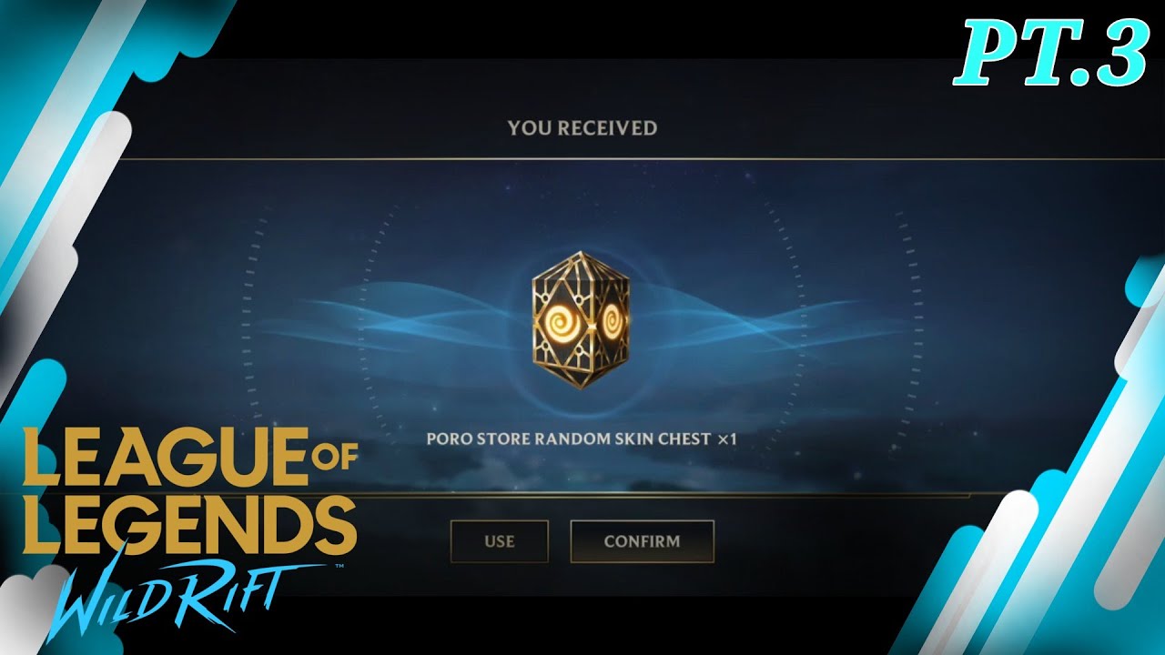 Player opening a Poro Energy random skin chest in League of Legends Wild Rift