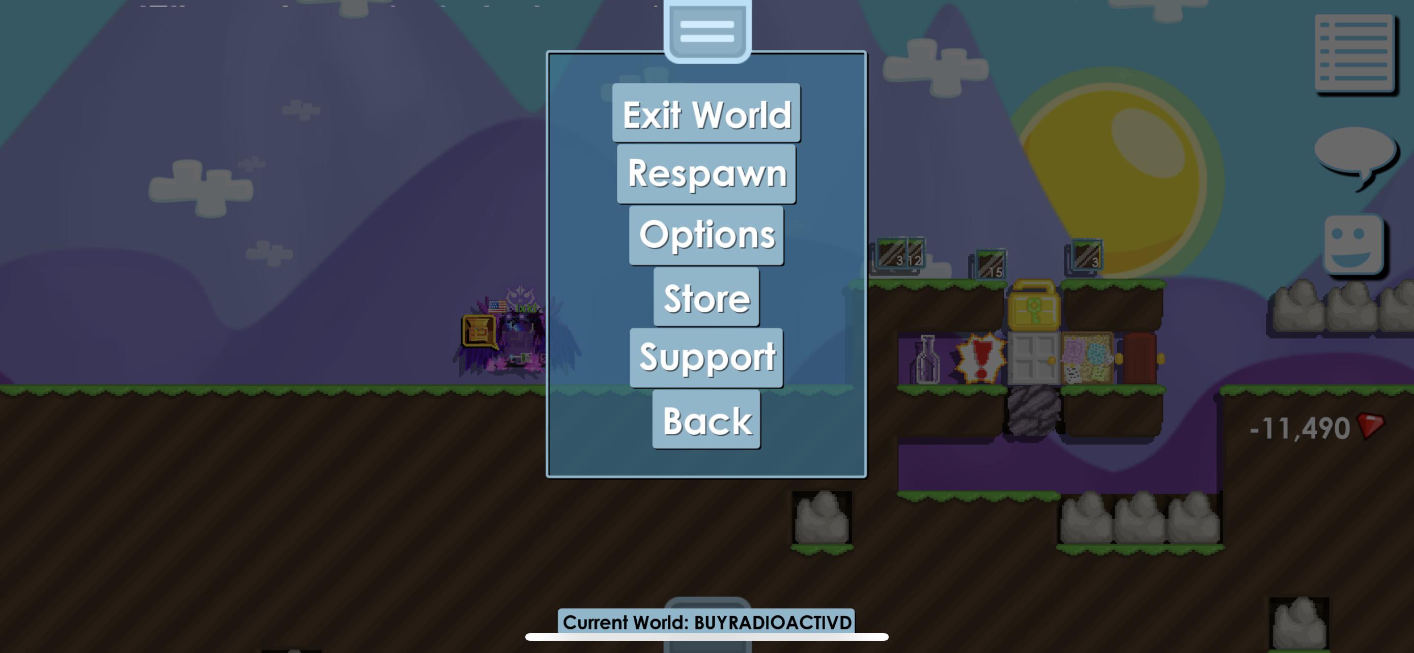Growtopia store interface showing World Lock purchase for 2000 Gems