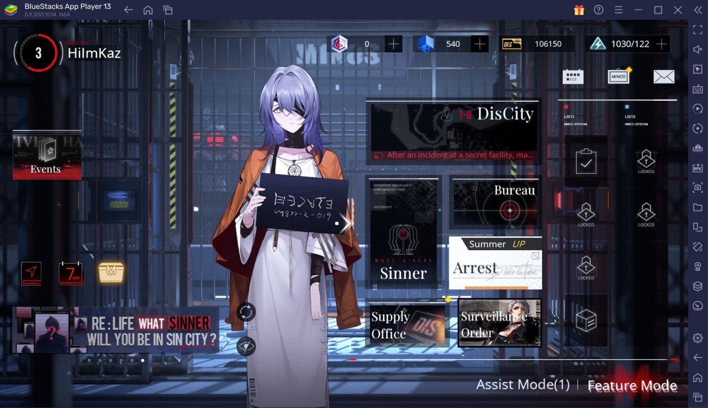 Path to Nowhere Sinner phase promotion and shackle enhancement interface