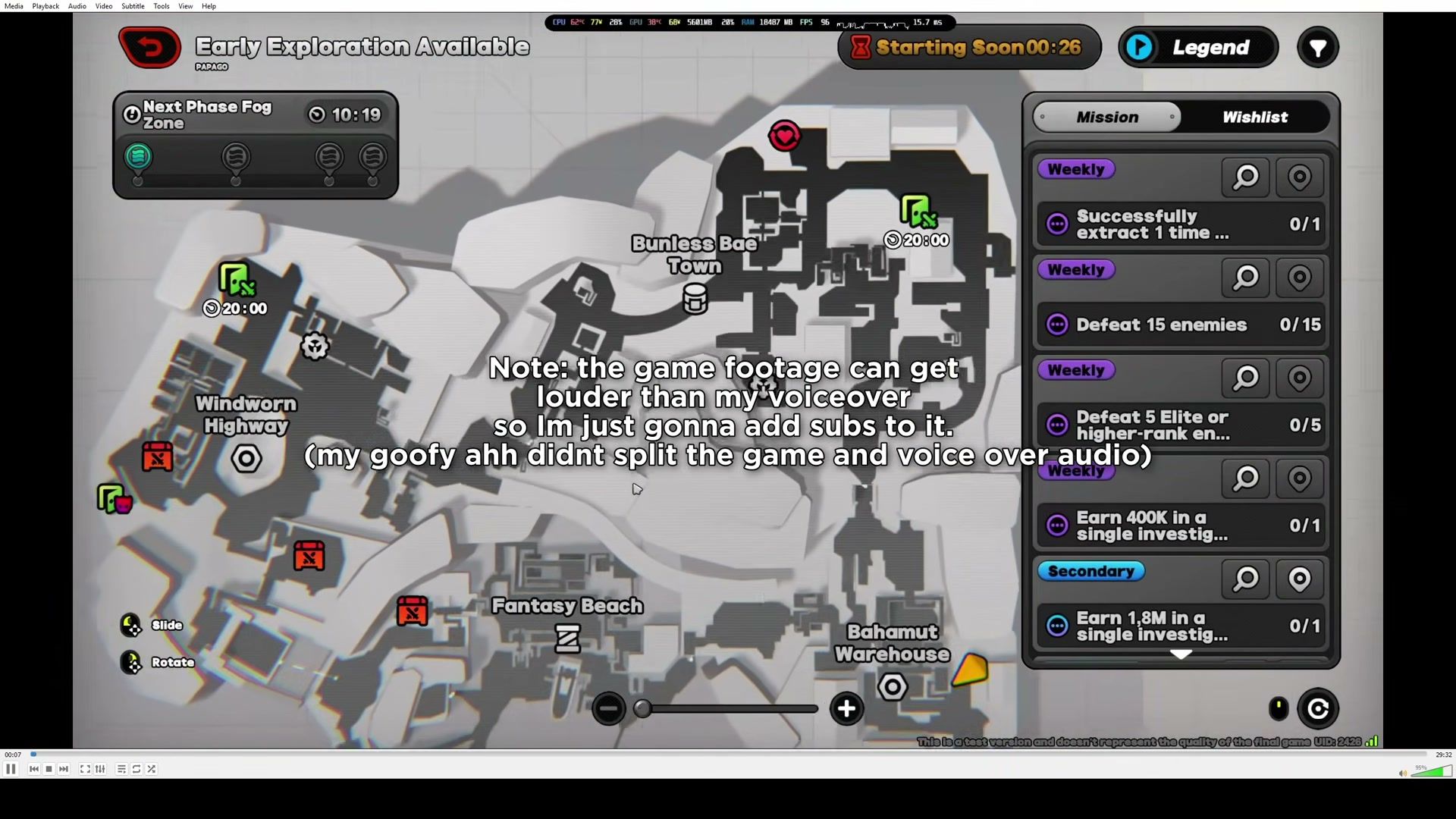 Enigma of the Labyrinth Hollow map sectors and fog timer