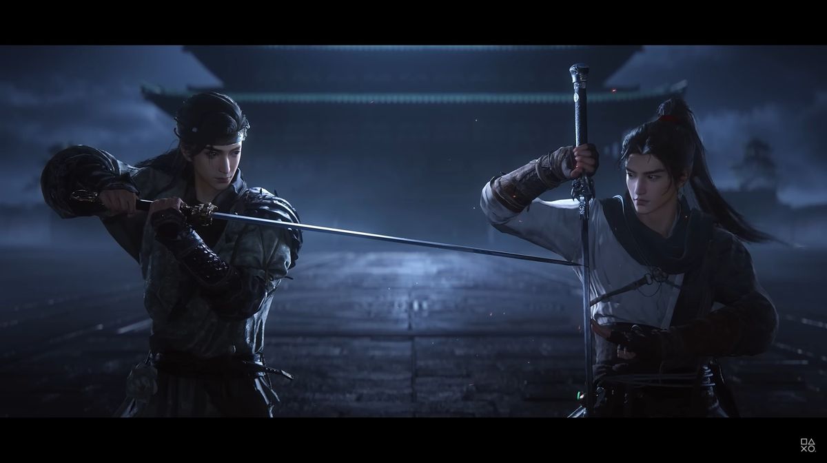 Player character executing aerial martial arts in Where Winds Meet open world