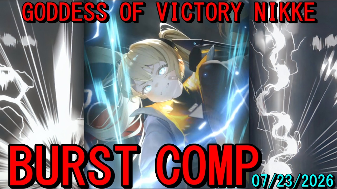 Goddess of Victory Nikke squad combat showing Full Burst skill gauge