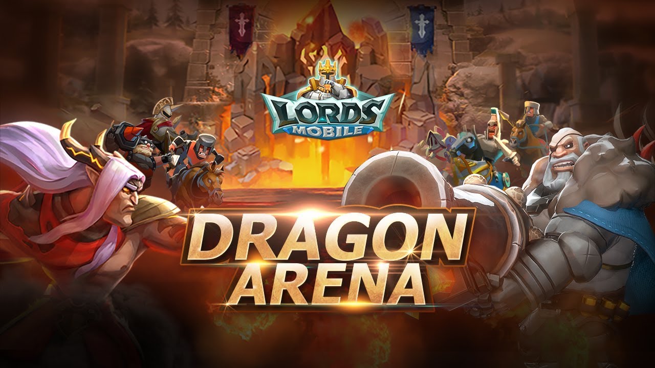 A caravan moving toward a stronghold in Lords Mobile Dragon Arena