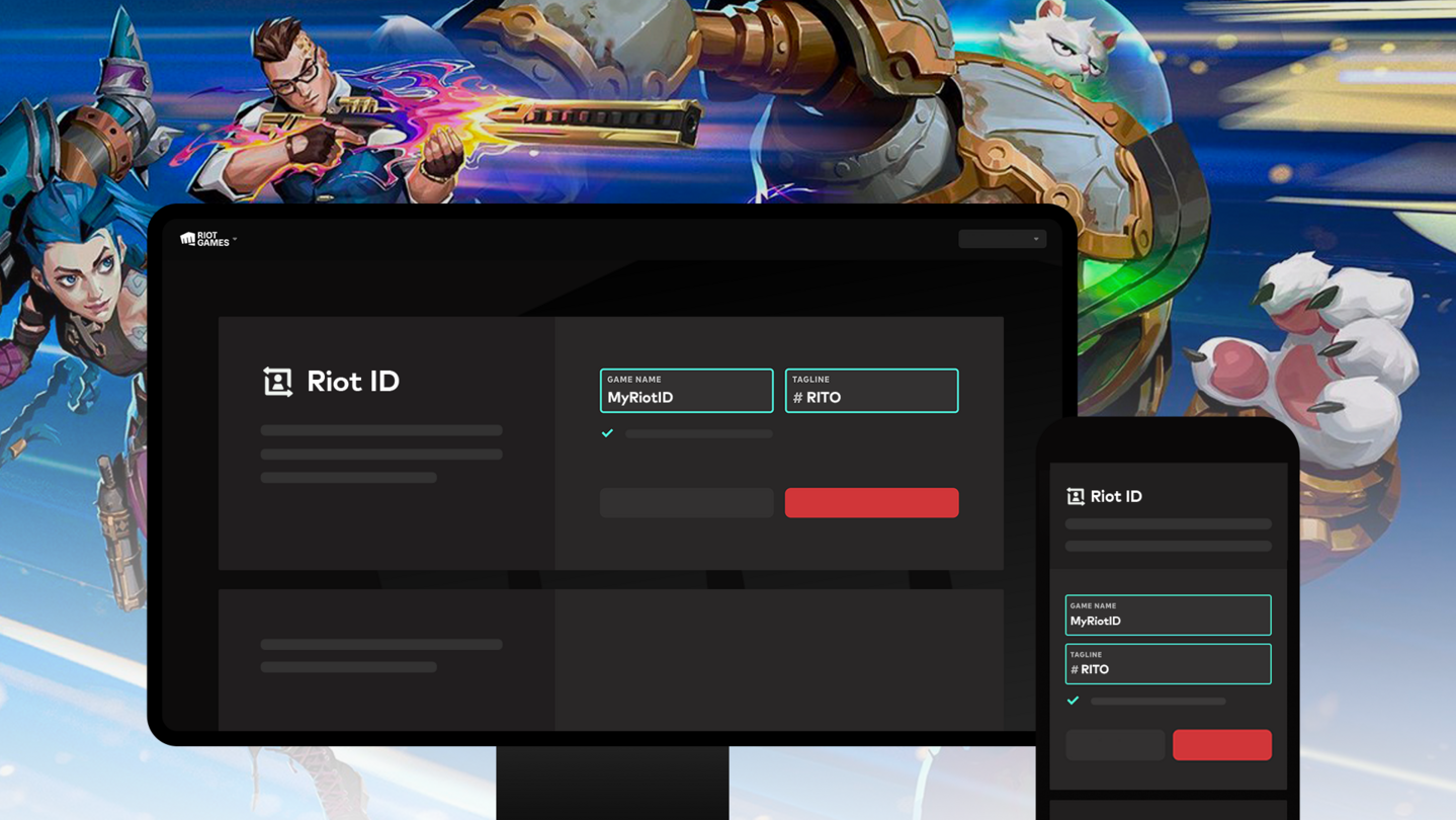 Riot Client corner profile tooltip showing a Valorant display name and tagline