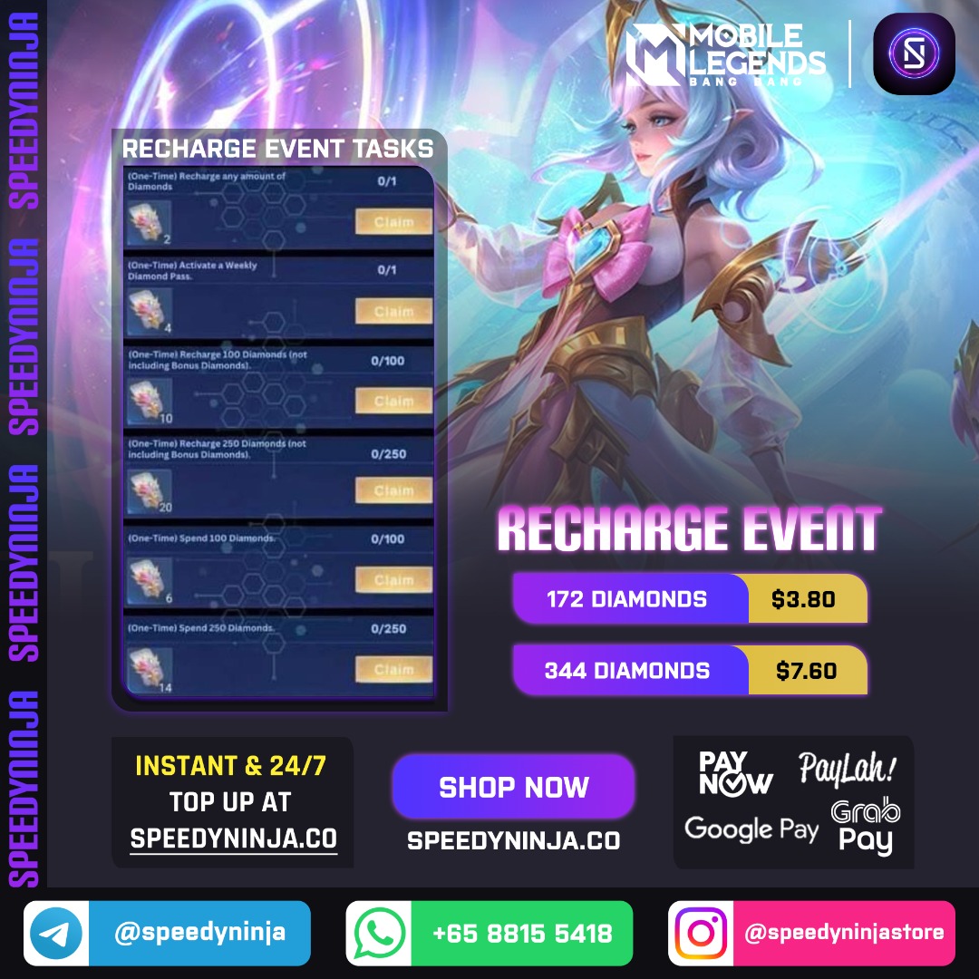 Mobile Legends Bang Bang base diamond recharge event milestone tracker
