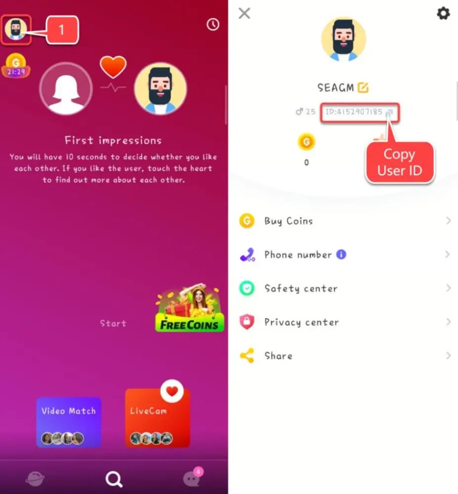How to find your LivU Coins UID