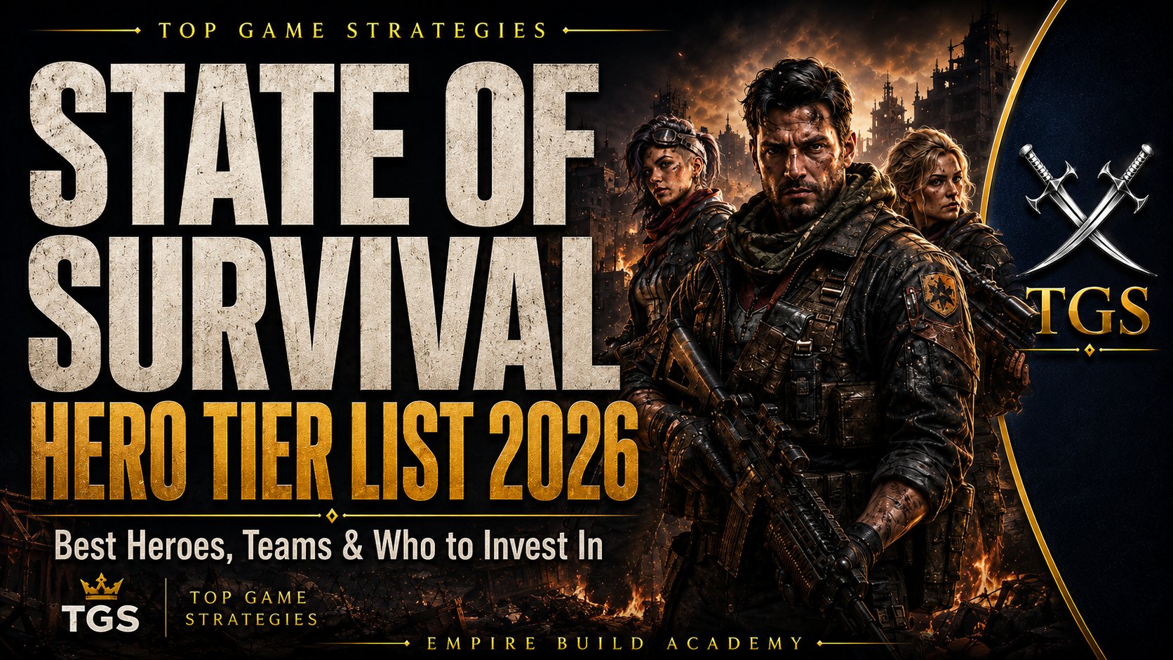 Hero completion plan skill tree and archetype counter triangle in State of Survival