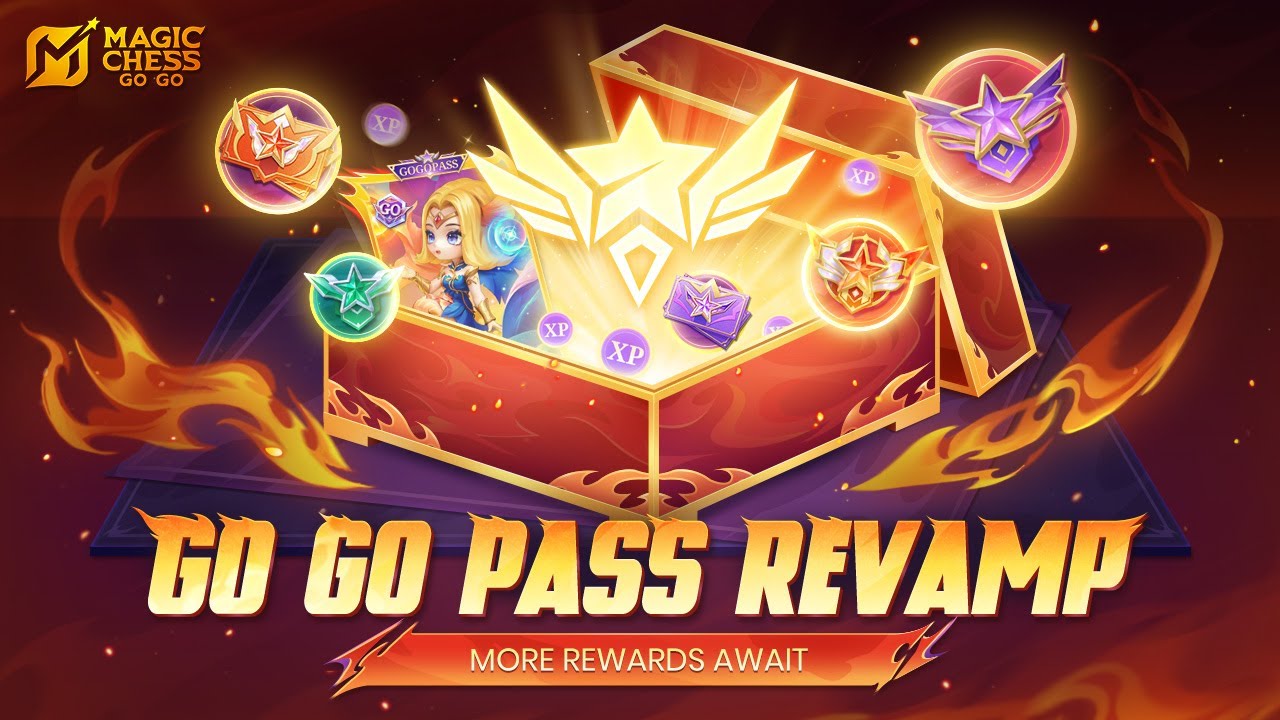 Magic Chess Go Go pass interface showing daily and weekly mission progress