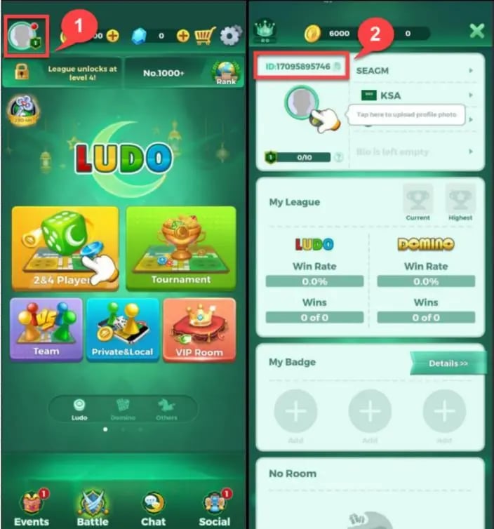 How to find your Yalla Ludo Gold UID