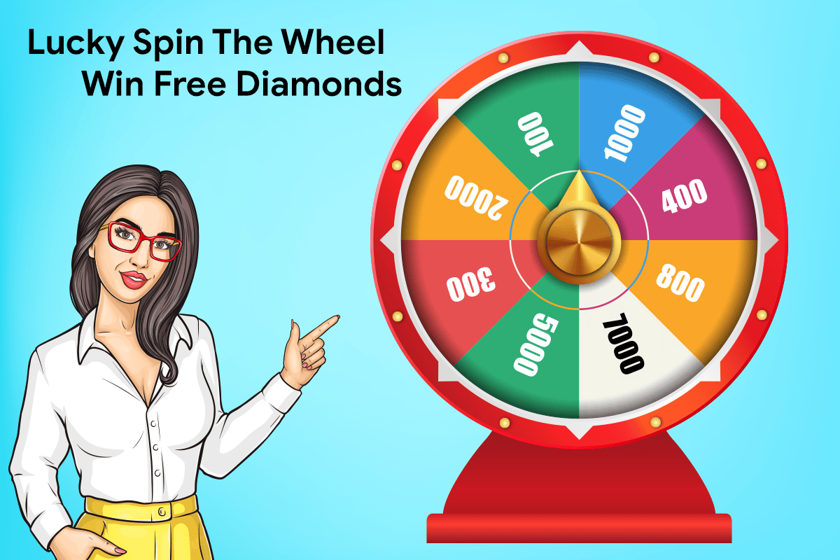 IMO Free Diamonds lucky spin the wheel mini-game