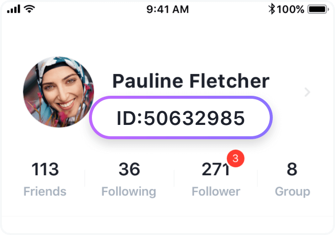 Mico Live profile Me tab numerical ID