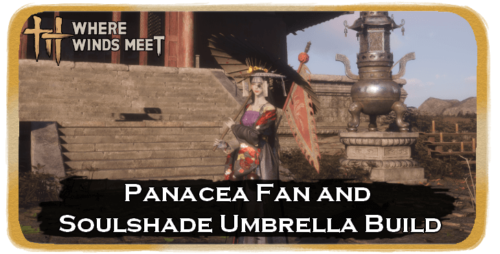 Character wielding an umbrella martial art in Where Winds Meet