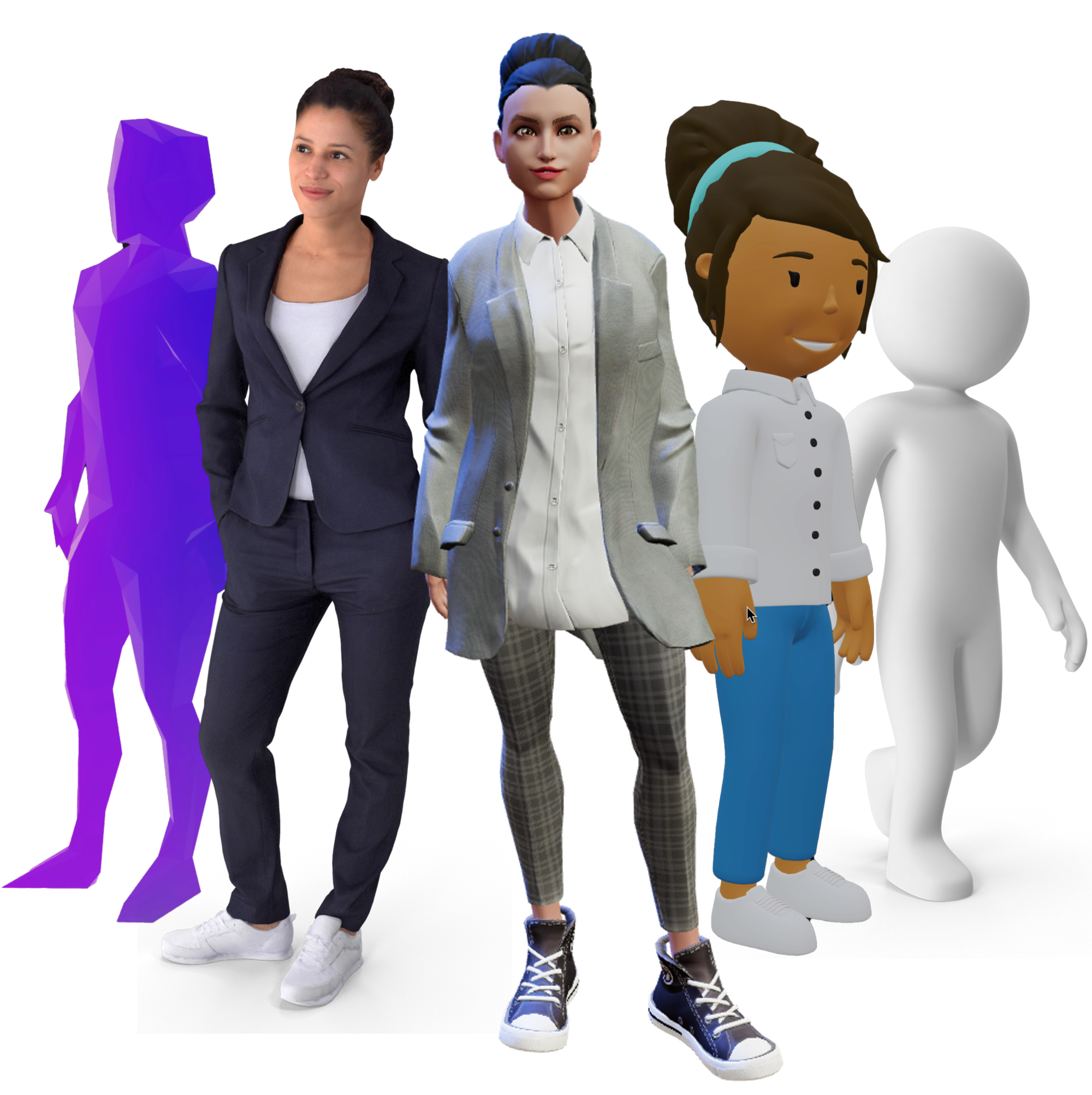 Custom 3D avatar hangout space with interactive mini-game launchers