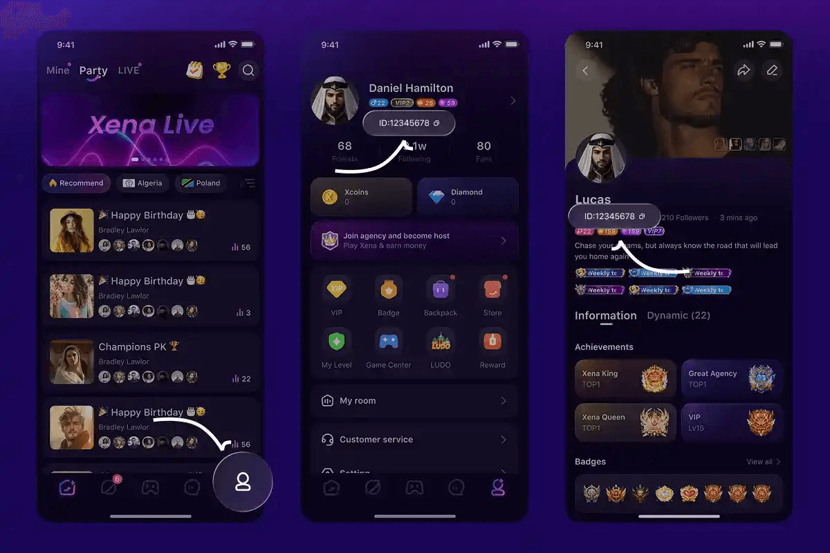 How to find your Xena Live Coins UID